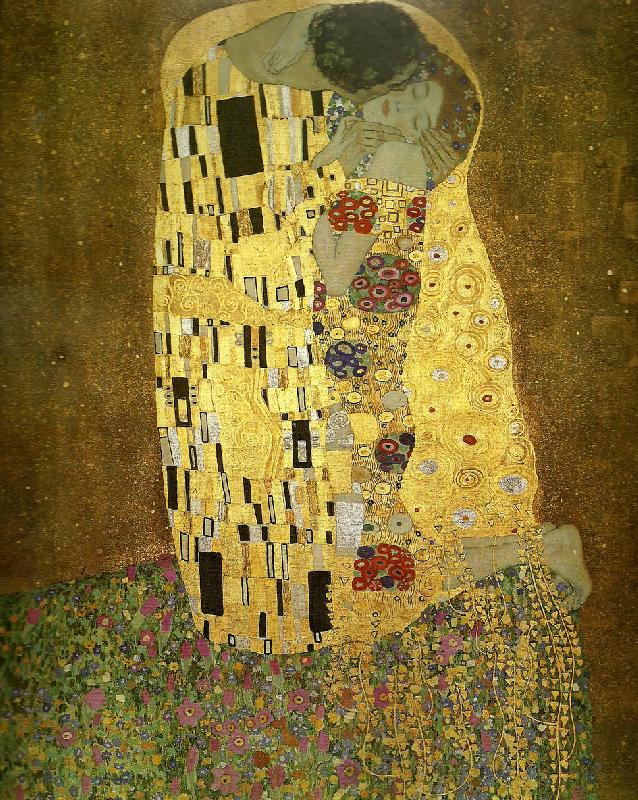 Gustav Klimt kyssen Norge oil painting art